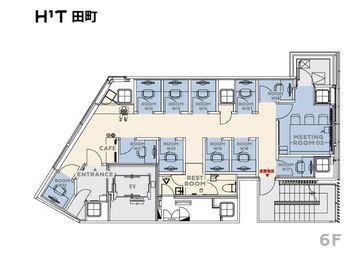 H¹T田町 ROOM W 13(6階)の間取り図