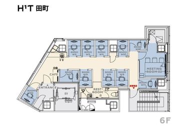 H¹T田町 ROOM W 14(6階)の間取り図