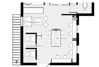 1階間取り図 - OrangeWork（オレンジワーク）なかもず店 【フリーアドレス お一人様プラン①】の間取り図