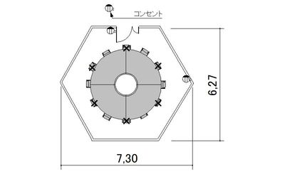 TKPスター貸会議室 東京タワー通り 第3ルームの間取り図