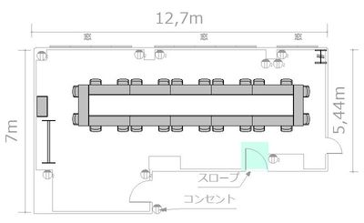 x(閉鎖)TKPスター貸会議室 水道橋 カンファレンスルーム8Aの間取り図