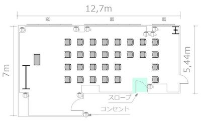 x(閉鎖)TKPスター貸会議室 水道橋 カンファレンスルーム8Aの間取り図