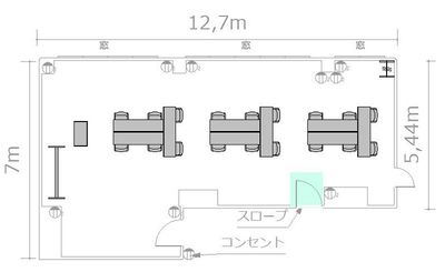 x(閉鎖)TKPスター貸会議室 水道橋 カンファレンスルーム8Aの間取り図