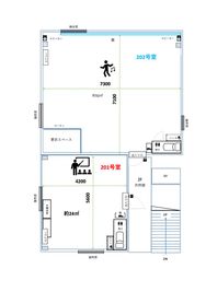 スタジオフュージョン レッスンスタジオの間取り図