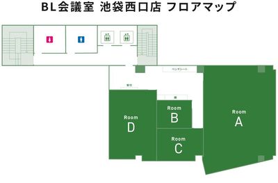 フロアマップ - 東京会議室 BL会議室 池袋西口店 RoomA （セルフ設営/当日予約OK）の間取り図