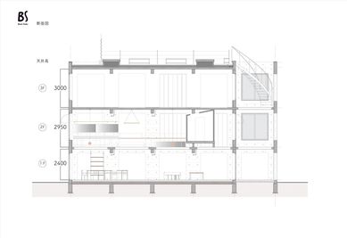 ＜断面図＞
地上3階
敷地面積　 190㎡
建築面積　 120㎡
延床面積　 300㎡
 - Blend Studio 【Blend Studio】デザイナーズ一棟貸切ハウススタジオの間取り図