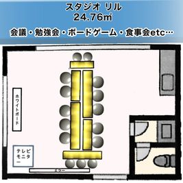 ダンスもできる貸し会議室　スタジオ リル ダンスもできる貸し会議室 スタジオ リル  市川行徳店の間取り図