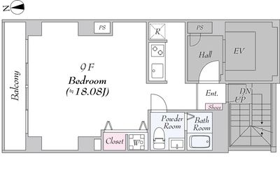 リヨンドール秋葉原 LD ROOMs【禁煙】の間取り図