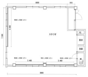 天井高は270cmとなります。 - ACBSスタジオの間取り図