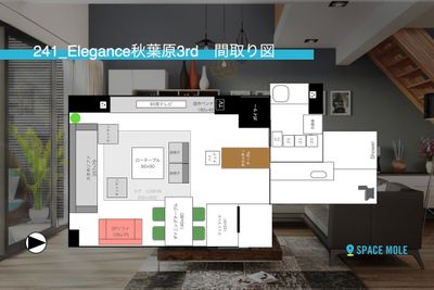 241_Elegance秋葉原3rd レンタルスペースの間取り図