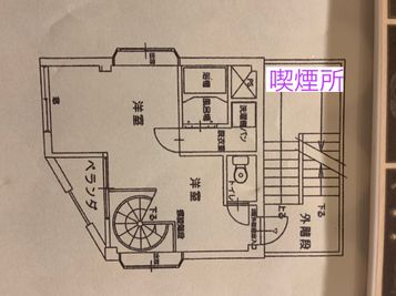 外階段は喫煙OK
3〜4階の踊場に灰皿あります - 月兎耳館（つきとじかん） 月兎耳ナイト【ツキトジカン】の間取り図