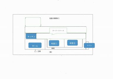 1階間取り図 - 閑馬の風 光と風の中　昭和レトロの空間　かんまの風の間取り図