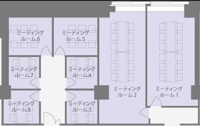 G Innovation Hub YOKOHAMA　2階貸会議室 ミーティングスペース8の間取り図