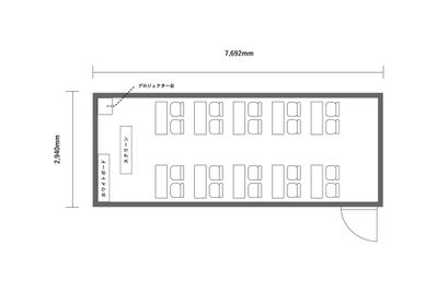 みんなの貸会議室　博多駅前店 博多駅前302会議室【定員20名】の間取り図