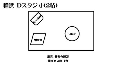 ワオン・スタジオ 横浜 Dスタジオ（シンプルな２畳）の間取り図