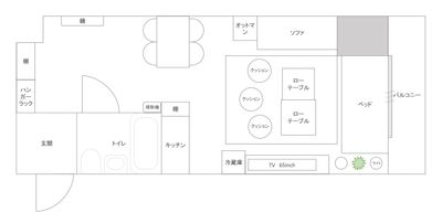 CasaBlan難波駅前 おうちスペースの間取り図