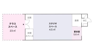 フロア図 - koga ballroom レンタルスペースの間取り図