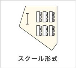 貸会議室TimeOffice名古屋 TimeA スクール型  最大18名利用可（45㎡） の間取り図