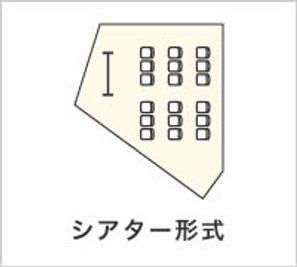 貸会議室TimeOffice名古屋 TimeA スクール型  最大18名利用可（45㎡） の間取り図