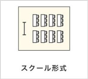 貸会議室TimeOffice名古屋 TimeC スクール型  最大24名利用可（44㎡） の間取り図