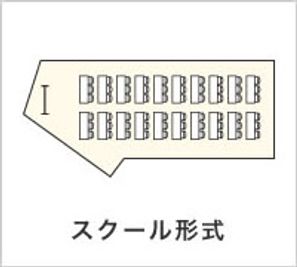 貸会議室TimeOffice名古屋 TimeDE スクール型  最大60名利用可（104㎡） の間取り図