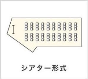 貸会議室TimeOffice名古屋 TimeDE スクール型  最大60名利用可（104㎡） の間取り図