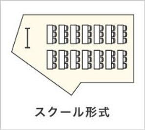 貸会議室TimeOffice名古屋 TimeH スクール型  最大42名利用可（85㎡） の間取り図