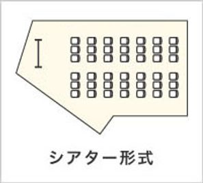 貸会議室TimeOffice名古屋 TimeH スクール型  最大42名利用可（85㎡） の間取り図