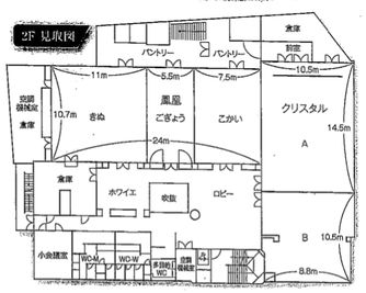 ホテルニューつたや Bスペースの間取り図