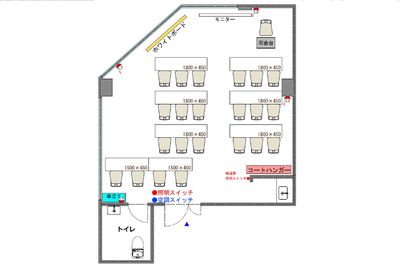 【図面】 - TIME SHARING 銀座一丁目【 無料WiFi あり 】 3階 貸し会議室の間取り図