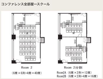 丸ビルホール&コンファレンススクエア Room2の間取り図