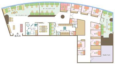 Kashiwa grand  ２名用個室A（窓側）の間取り図