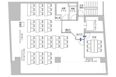 【間取り図】 - 【閉店】TIME SHARING 茅場町 TQ蛎殻町ビル ３階 貸し会議室の間取り図