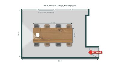 STUDYLOUNGE Shibuya（渋谷の会員制自習室） 会議室（渋谷）【早朝特割】の間取り図