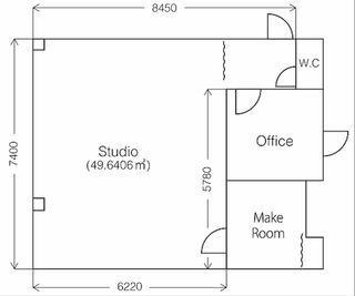 Studio Art8（スタジオアートエイト）  撮影スタジオの間取り図