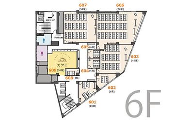 アットビジネスセンター池袋駅前別館 609号室（カフェインスクエア）の間取り図