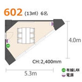 アットビジネスセンター池袋駅前別館 602号室の間取り図