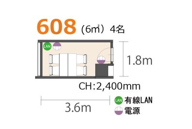 アットビジネスセンター池袋駅前別館 608号室の間取り図