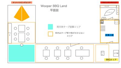 街キャン！Wooper BBQ Land 多目的街中キャンプサイトの間取り図