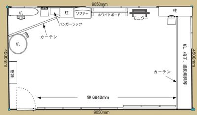 レンタルスタジオプラス２号店 撮影スタジオプラス西中島2号店の間取り図