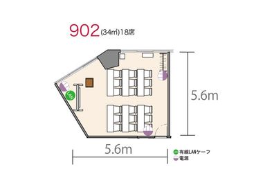 アットビジネスセンターPREMIUM新大阪（正面口駅前） 902号室の間取り図