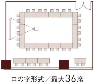 常盤橋タワー コンファレンス Room D レイアウト例1 - 常盤橋タワーコンファレンス Room Dの間取り図