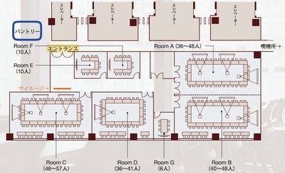 常盤橋タワー コンファレンス~全体像~ - 常盤橋タワーコンファレンス Room Fの間取り図