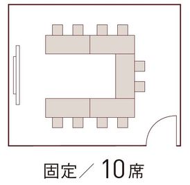 常盤橋タワー コンファレンス Room F ~固定レイアウト~ - 常盤橋タワーコンファレンス Room Fの間取り図