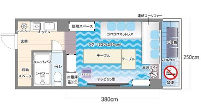 レンタルスペース SpaceCircle錦糸町 商材撮影, 採光アリ🐬の間取り図