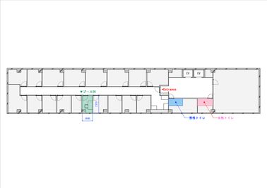 【テレワークブース銀座８丁目 ブース06のマップです】 - テレワークブース銀座８丁目 ブース06の間取り図