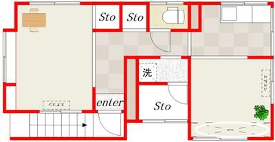 3室あるので控室を確保できます。 - 朱夏堂の間取り図