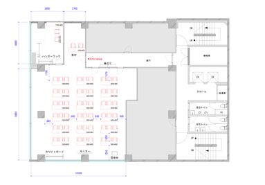 【同フロア内に男女別トイレがございます】 - TIME SHARING新宿 TIME SHARING新宿8Aの間取り図