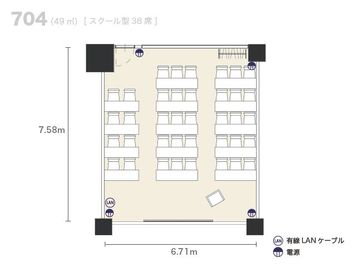 アットビジネスセンター大阪梅田 704号室の間取り図