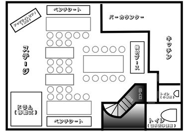 HOTコロッケ 音楽機材付きピアノのあるレンタルスペースの間取り図